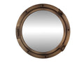 Bronzed Decorative Ship Porthole Mirror 24"