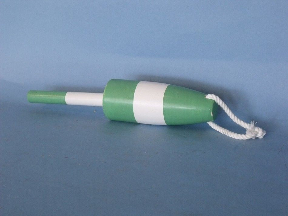 Wooden Light Green Cape Rock Decorative Lobster Trap Buoy 15""