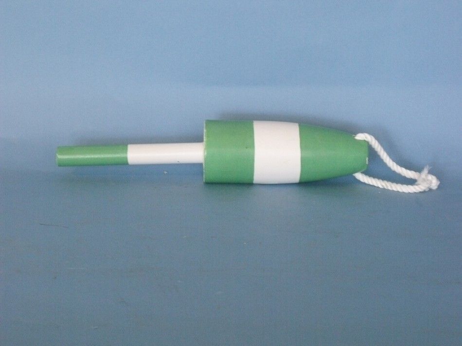 Wooden Light Green Cape Rock Decorative Lobster Trap Buoy 15""