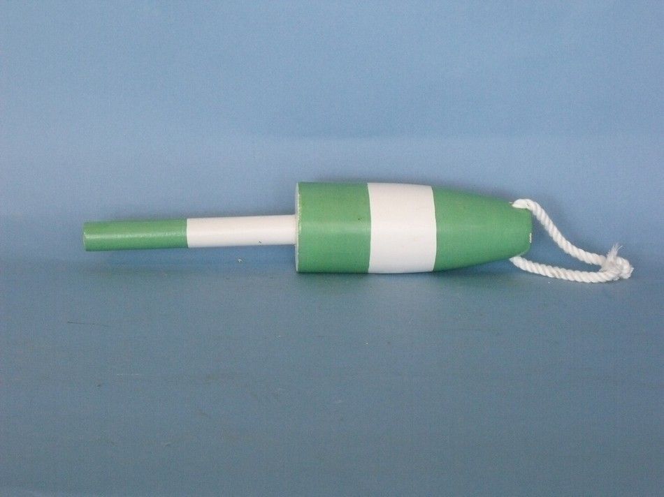 Wooden Light Green Cape Rock Decorative Lobster Trap Buoy 15""