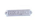 Chrome Poop Deck Sign 6"