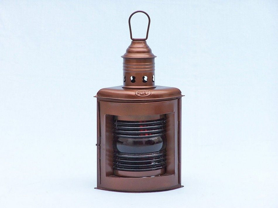 Antique Copper Port and Starboard Oil Lamp 12"