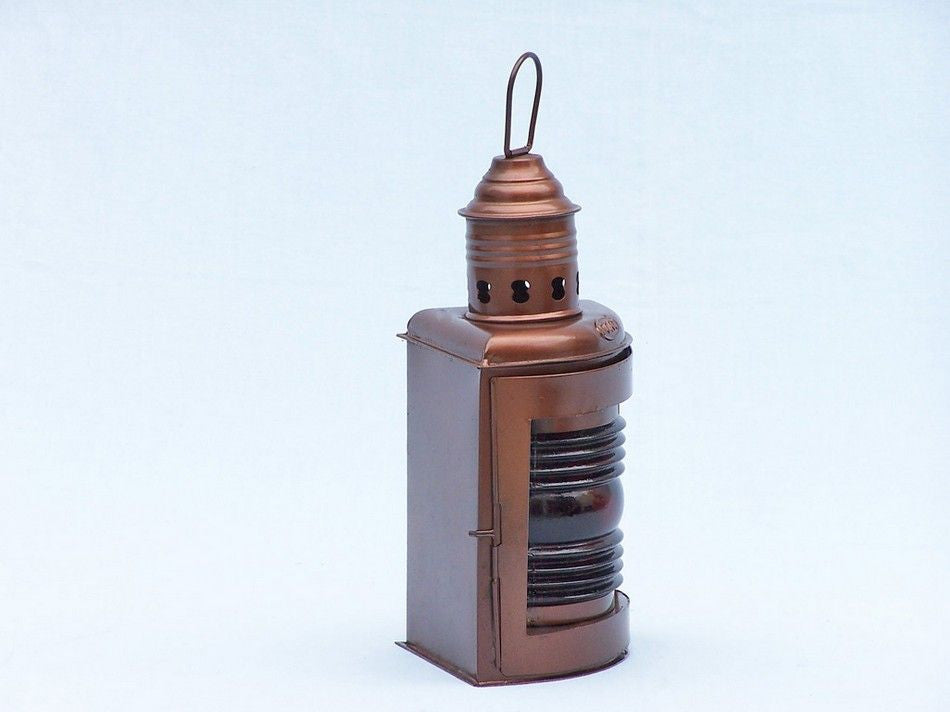 Antique Copper Port and Starboard Oil Lamp 12"