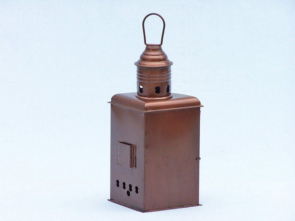 Antique Copper Port and Starboard Oil Lamp 12"
