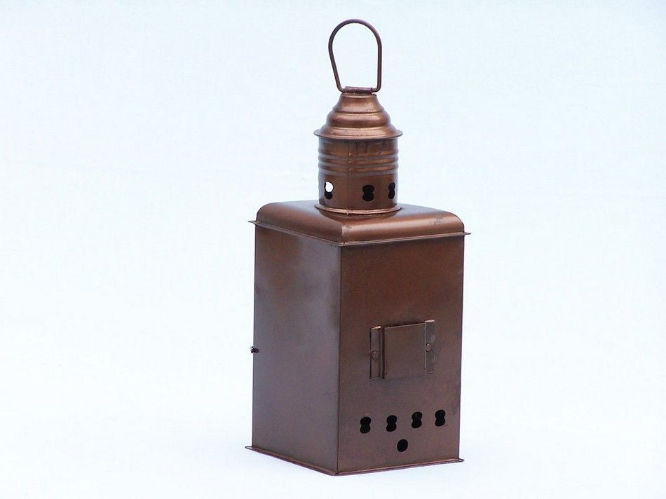 Antique Copper Port and Starboard Oil Lamp 12"