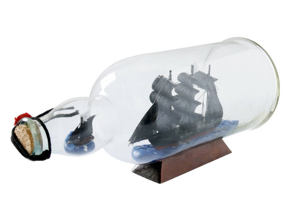 Calico Jack's The William Model Ship in a Glass Bottle 11"