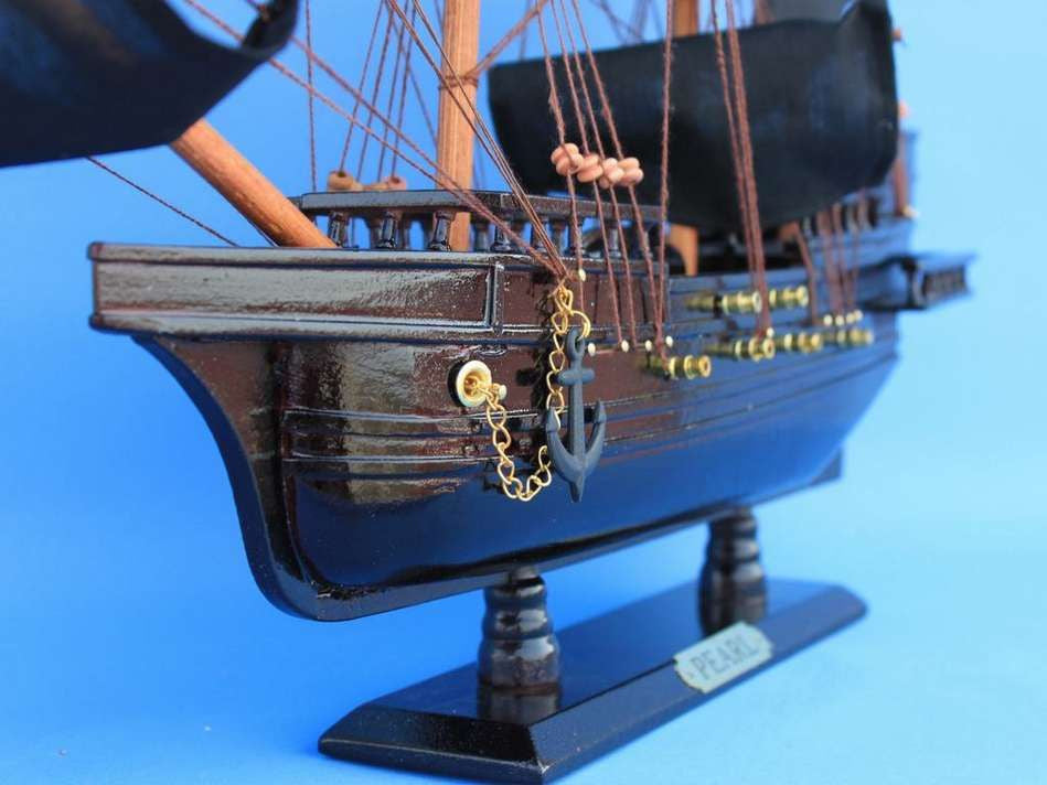 Wooden Edward England's Pearl Model Pirate Ship 20"