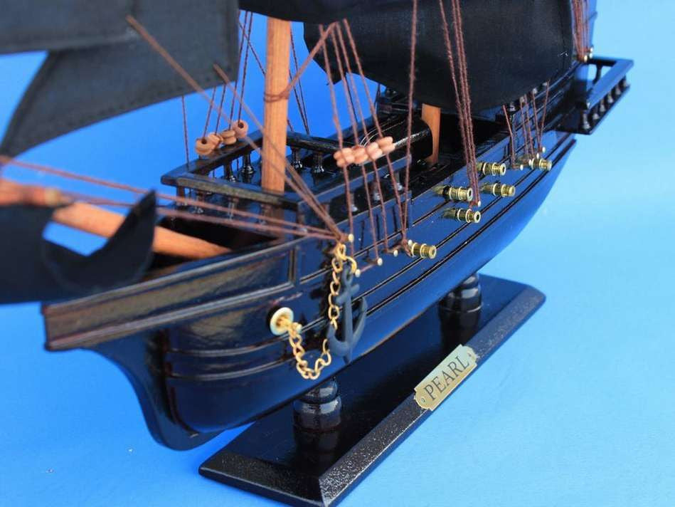 Wooden Edward England's Pearl Model Pirate Ship 20"