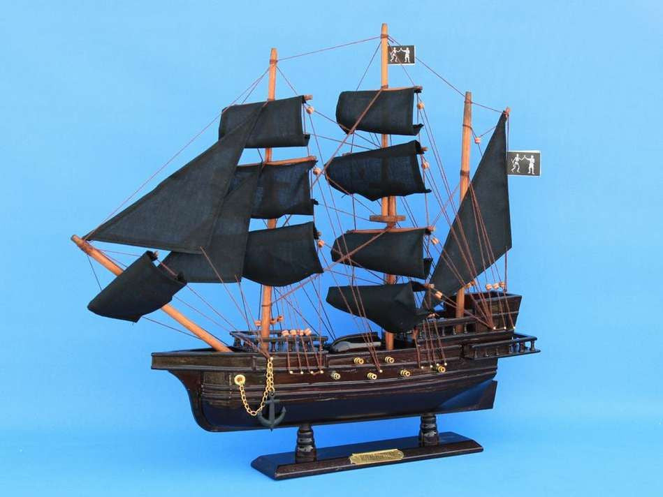 Wooden Black Bart's Royal Fortune Model Pirate Ship 20"