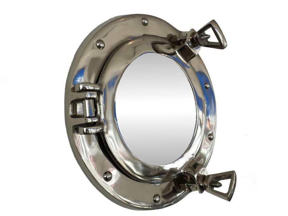 Chrome Decorative Ship Porthole Mirror 8"
