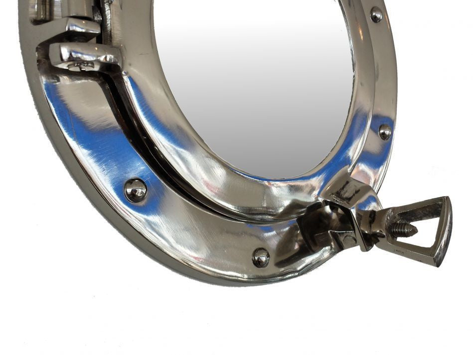 Chrome Decorative Ship Porthole Mirror 8"