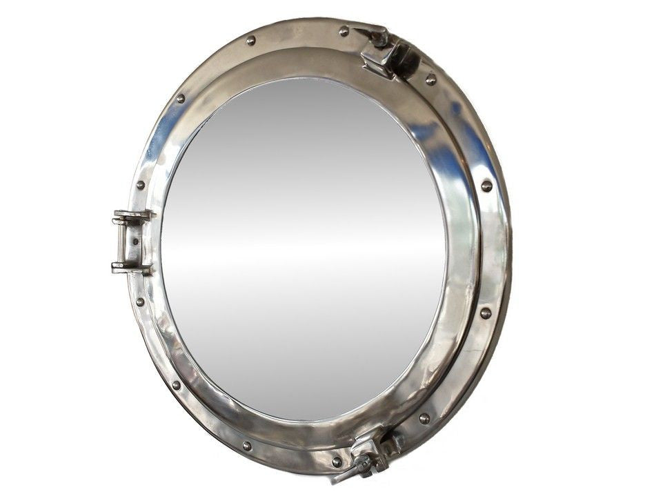 Chrome Decorative Ship Porthole Mirror 20"