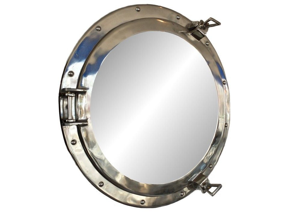 Chrome Decorative Ship Porthole Mirror 20"