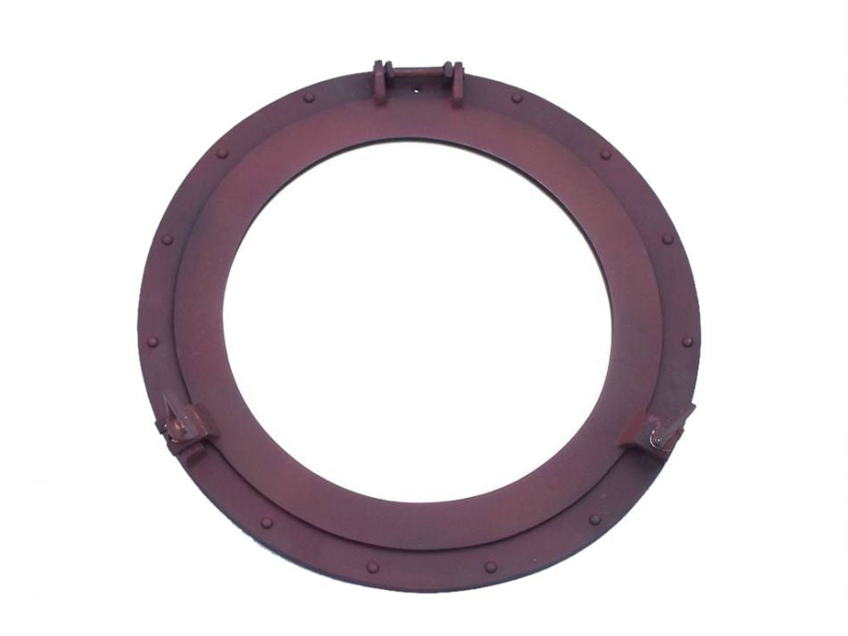 Rustic Aluminum Deluxe Class Decorative Ship Porthole Mirror 17"