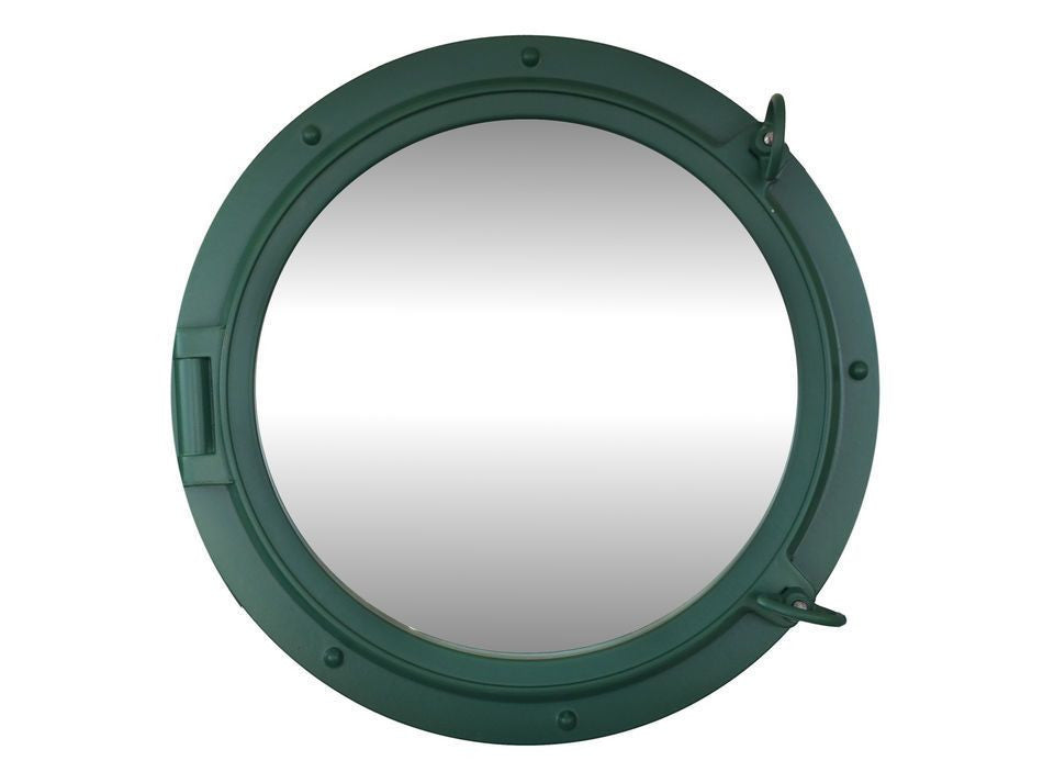 Seaworn Green Decorative Ship Porthole Mirror 24"