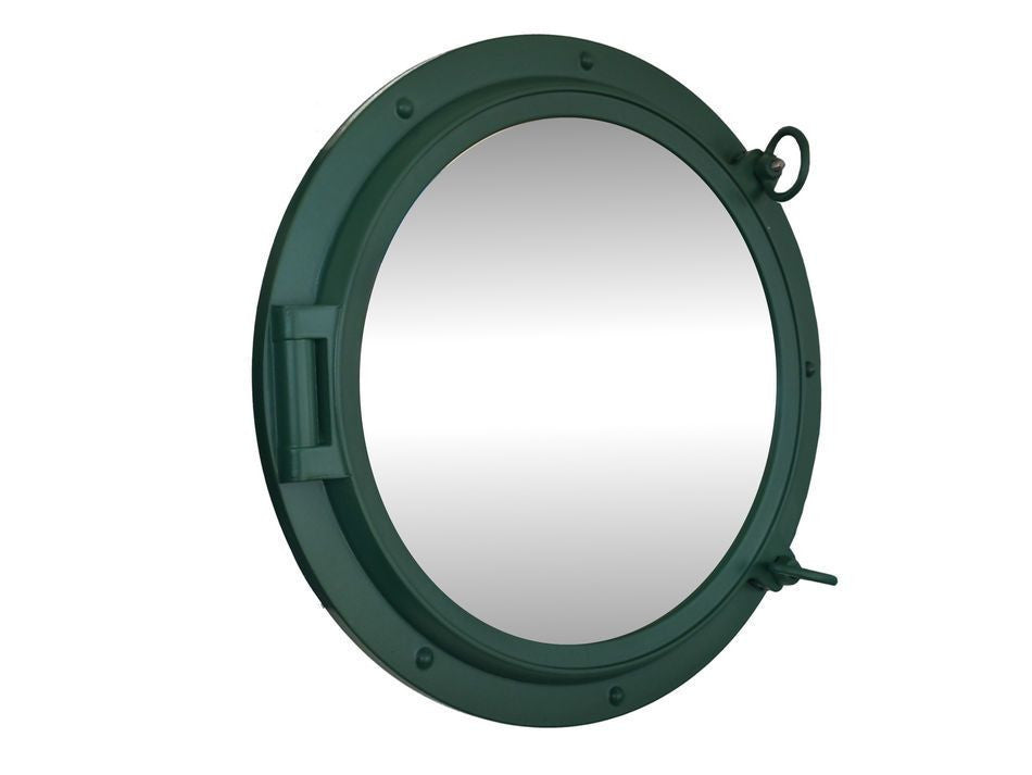 Seaworn Green Decorative Ship Porthole Mirror 24"