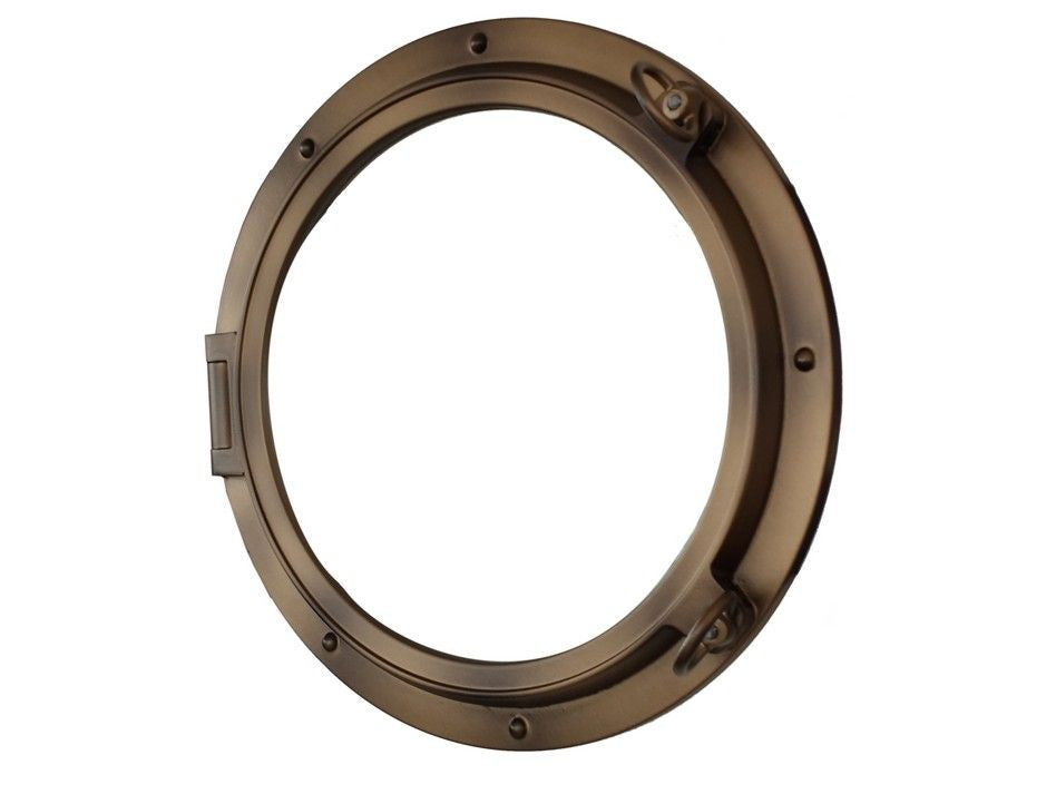 Bronzed Decorative Ship Porthole Window 24"