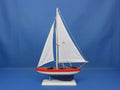 Wooden USA Sailer Model Sailboat Decoration 17"