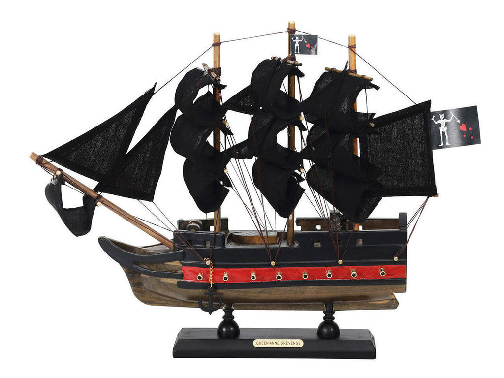 Wooden Blackbeard's Queen Annes Revenge Black Sails Limited Model Pirate Ship 12"