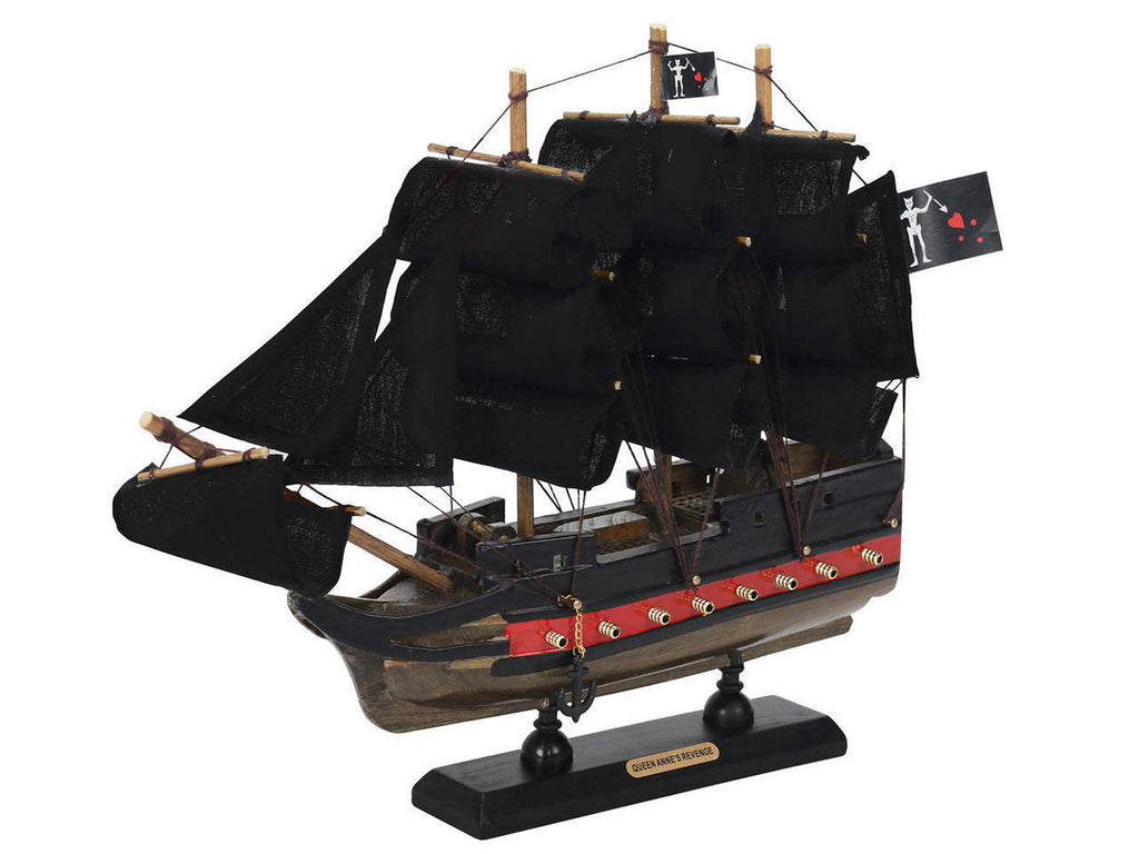 Wooden Blackbeard's Queen Annes Revenge Black Sails Limited Model Pirate Ship 12"