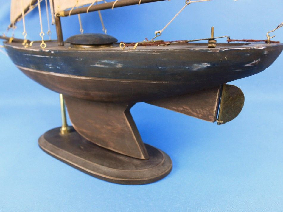 Wooden Rustic Newport Sloop Model Sailboat Decoration 30"