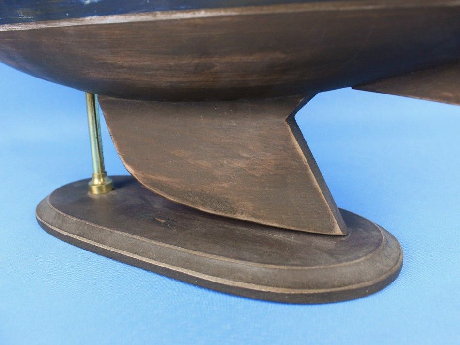 Wooden Rustic Newport Sloop Model Sailboat Decoration 30"
