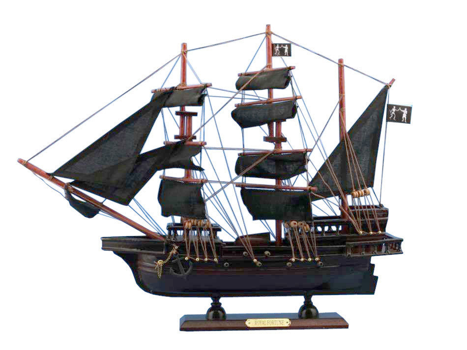Wooden Black Bart's Royal Fortune Model Pirate Ship 20"