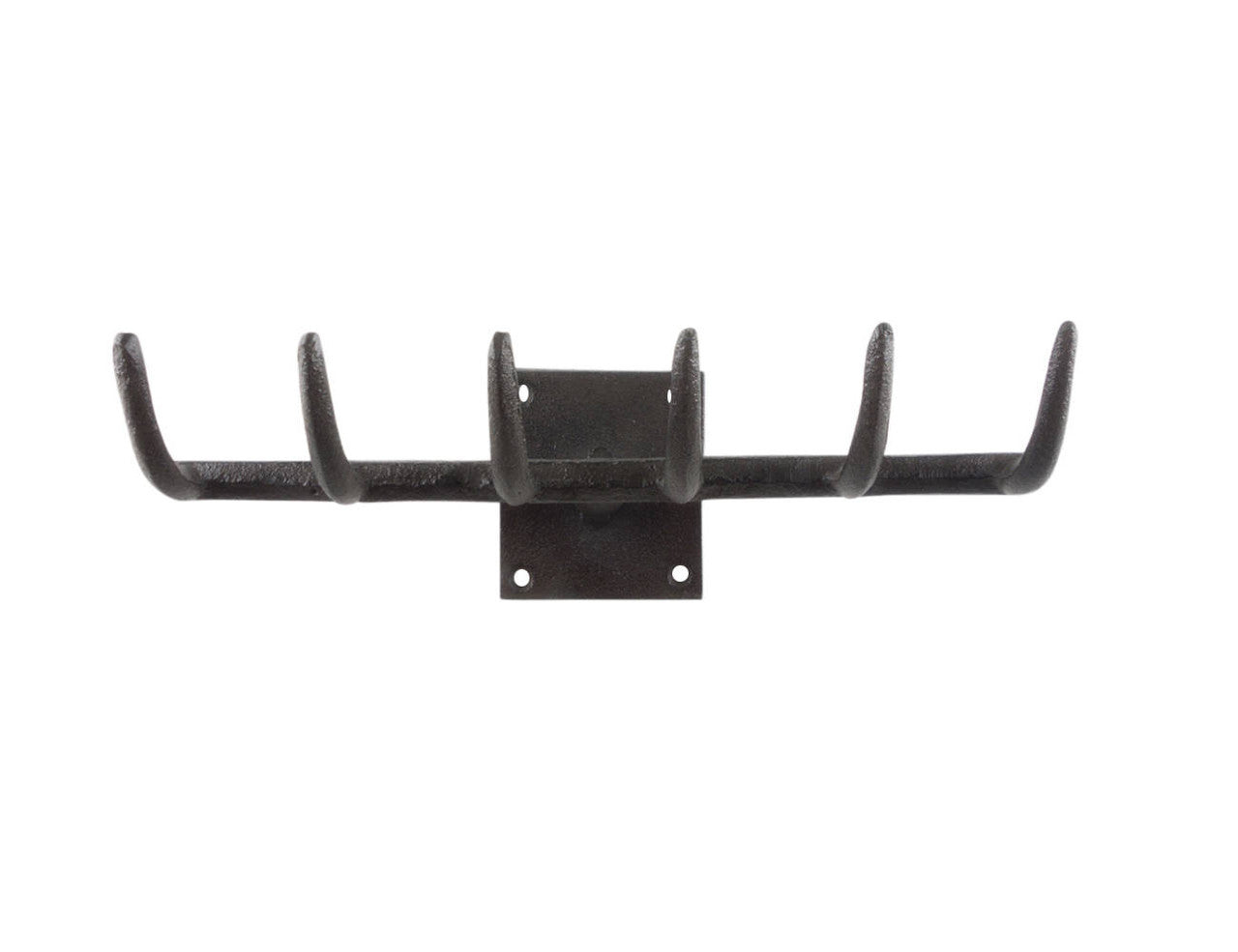 Cast Iron Garden Rake Decorative Metal Wall Hooks 11"