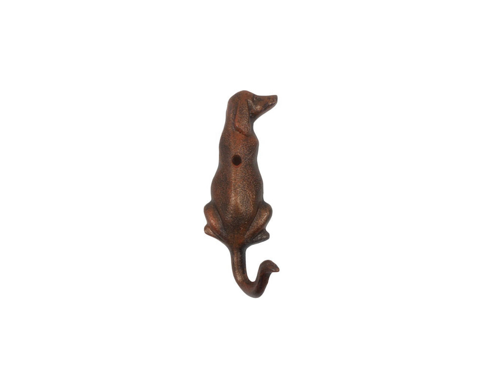 Rustic Copper Cast Iron Dog Hook 6"