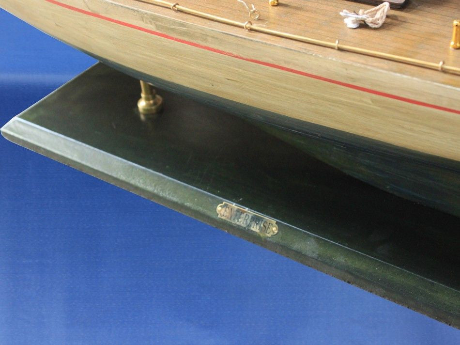 Wooden Rustic Enterprise Model Sailboat Decoration 60"