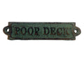 Antique Seaworn Bronze Cast Iron Poop Deck Sign 6"