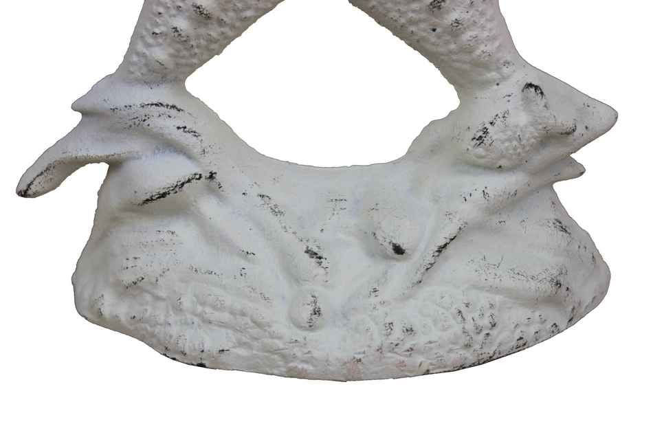 Whitewashed Cast Iron Starfish Door Stopper 11"