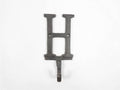 Cast Iron Letter H Alphabet Wall Hook 6"