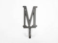 Cast Iron Letter M Alphabet Wall Hook 6"