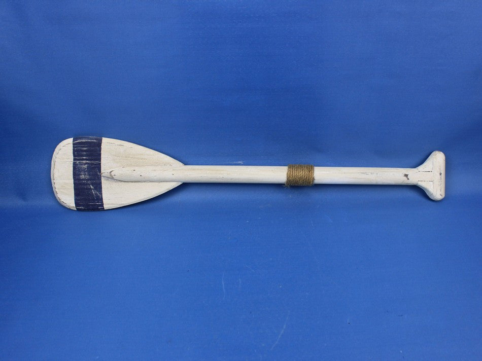 Wooden King Harbor Decorative Rowing Boat Paddle with Hooks 24"