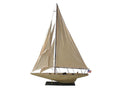 Wooden Rustic Intrepid Model Sailboat Decoration 60"