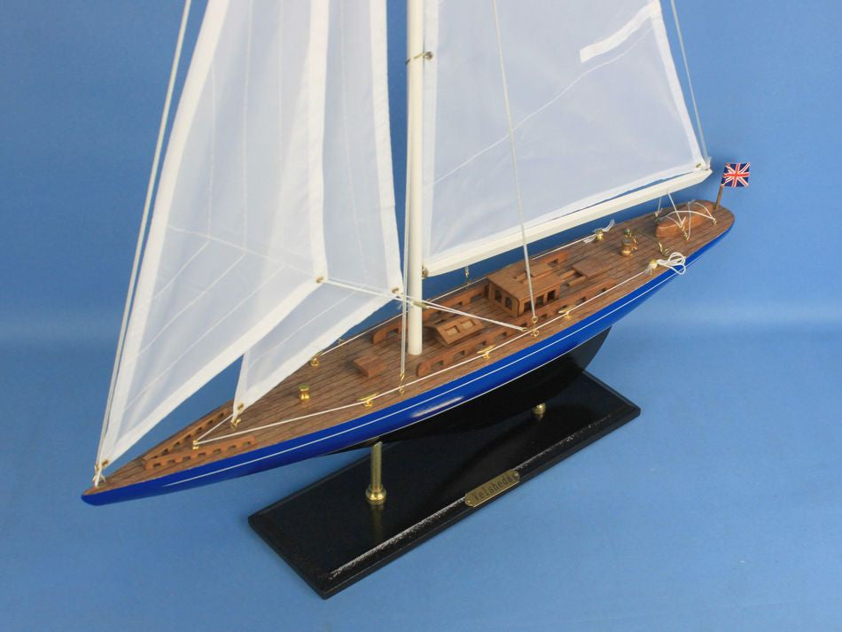 Wooden Velsheda Model Sailboat Decoration 35"