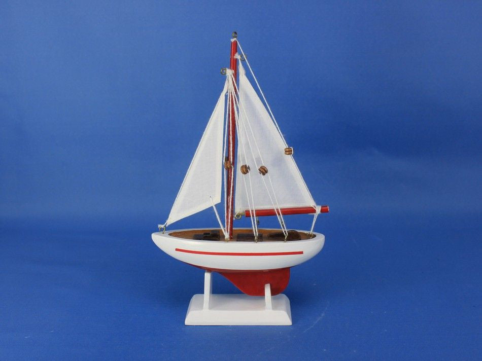 Wooden Ranger Model Sailboat Christmas Ornament 9"