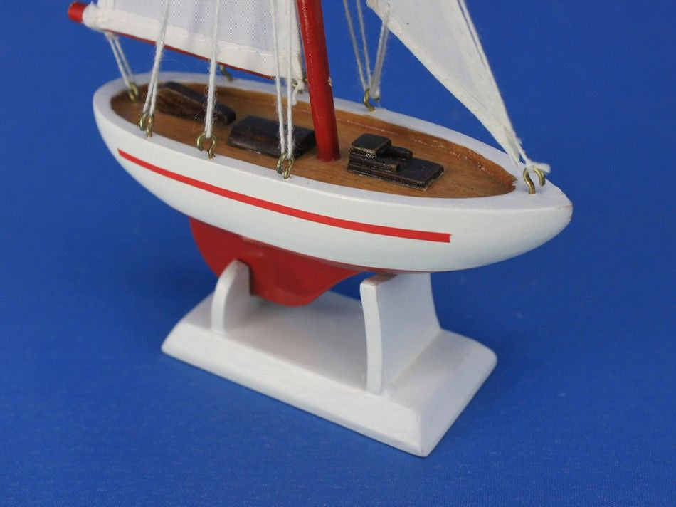 Wooden Ranger Model Sailboat Christmas Ornament 9"