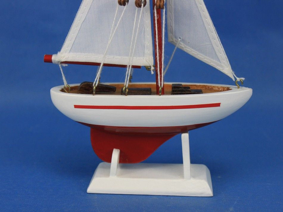 Wooden Ranger Model Sailboat Christmas Ornament 9"