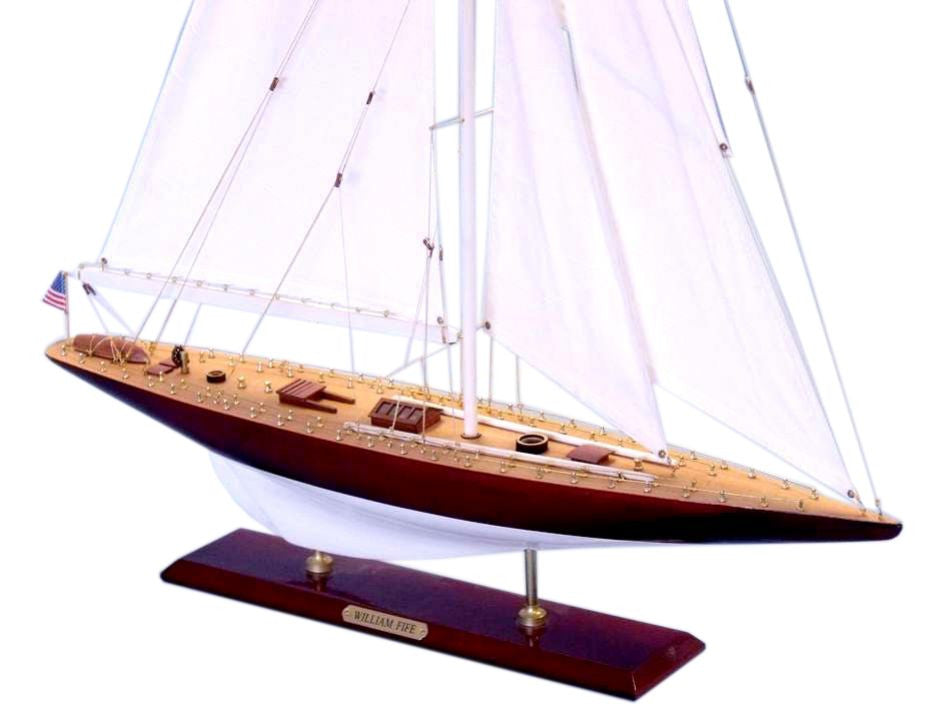 Wooden William Fife Limited Model Sailboat Decoration 35"