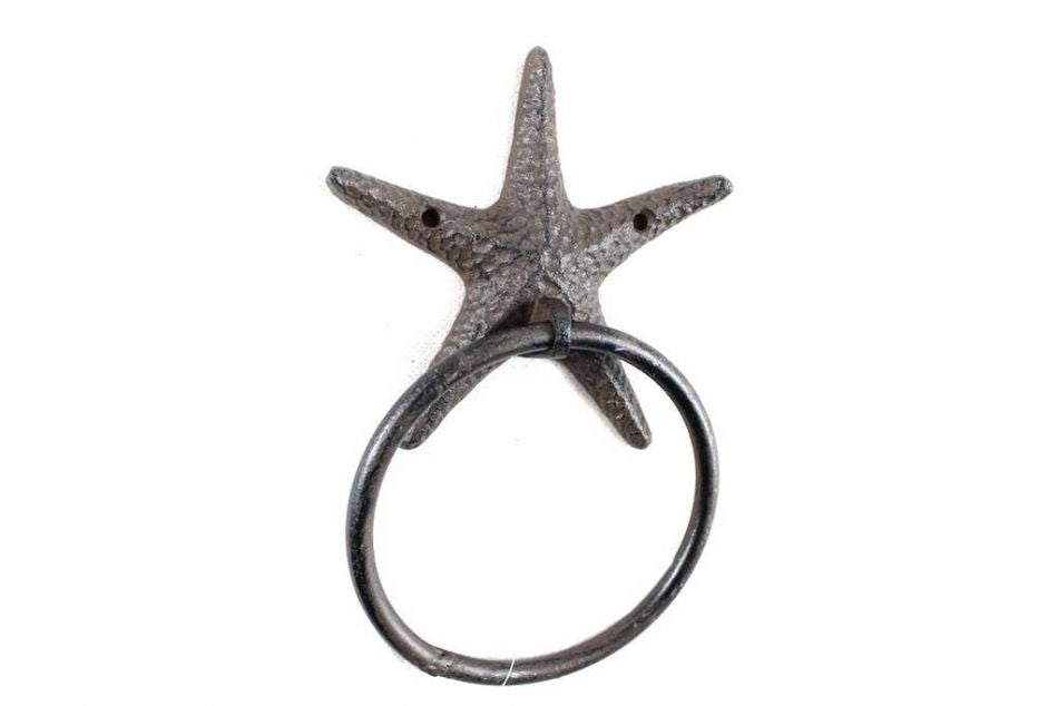 Cast Iron Starfish Towel Holder 8.5"