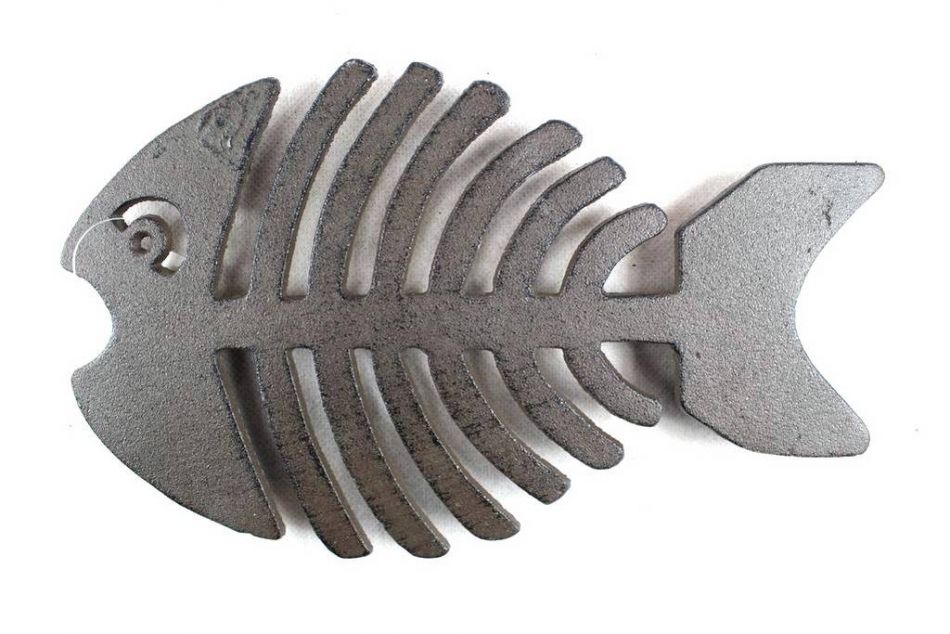 Cast Iron Fish Bone Trivet 11""