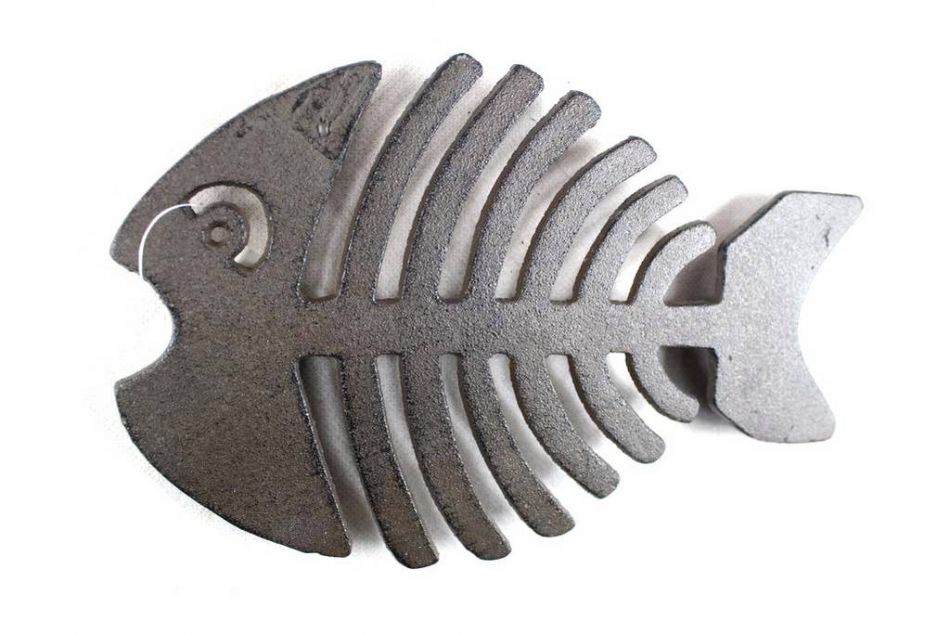 Cast Iron Fish Bone Trivet 11""