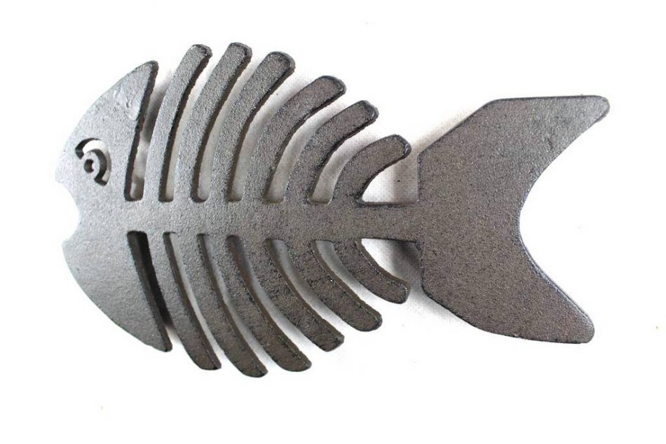 Cast Iron Fish Bone Trivet 11""