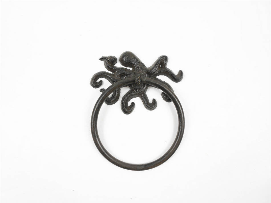Cast Iron Octopus Towel Holder 6"