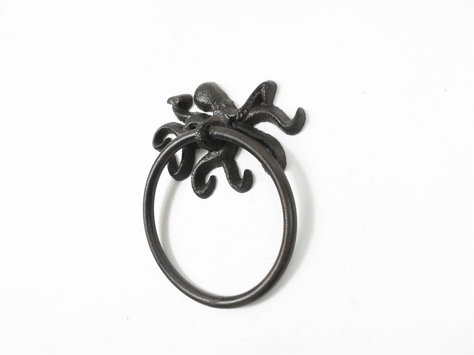 Cast Iron Octopus Towel Holder 6"