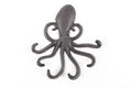 Cast Iron Wall Mounted Decorative Octopus Hooks 7"