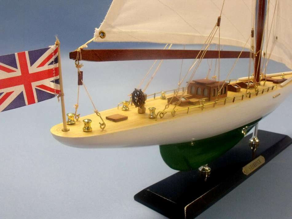 Wooden Shamrock Limited Model Sailboat 27"