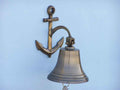Antique Brass Hanging Anchor Bell 10"